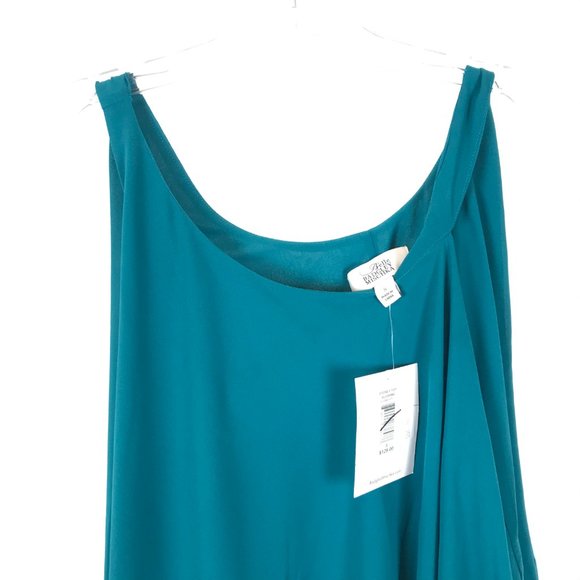 NWT Womens Size Small Belle Badgley Mischka Flowy Chiffon Asymmetric Tunic Top - Picture 2 of 3